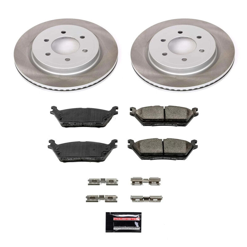 Power Stop 18-21 Lincoln Navigator Rear Semi-Coated Rotor Kit PowerStop