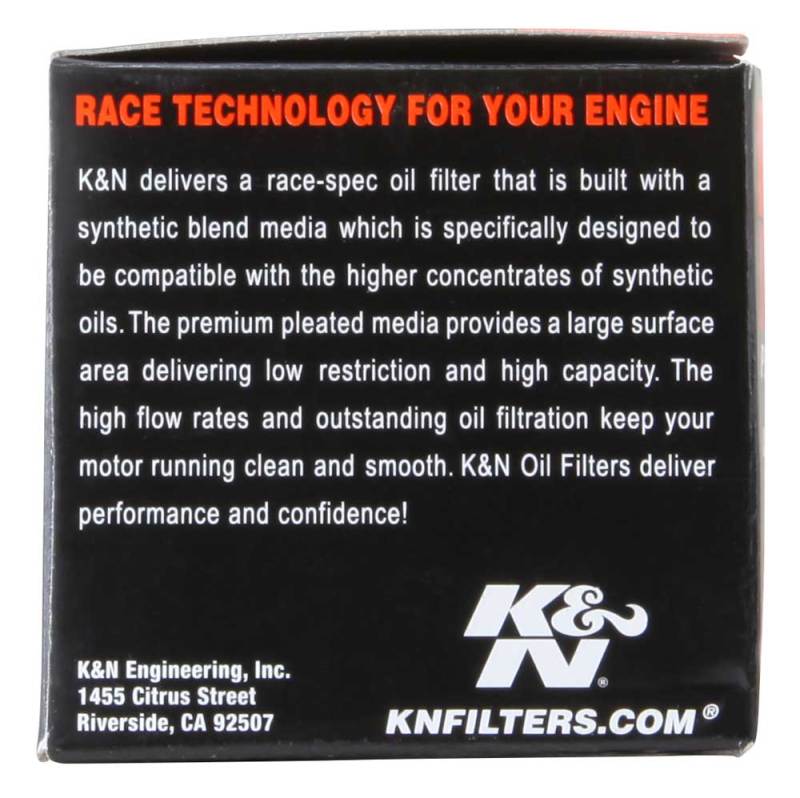 K&N Suzuki / Arctic Cat / Kawasaki / Yamaha 1.75in OD x 2.125in H Oil Filter K&N Engineering