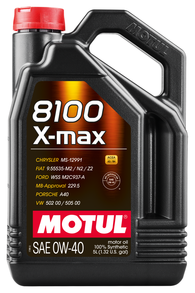 Motul 5L Synthetic Engine Oil 8100 0W40 X-MAX - Porsche A40