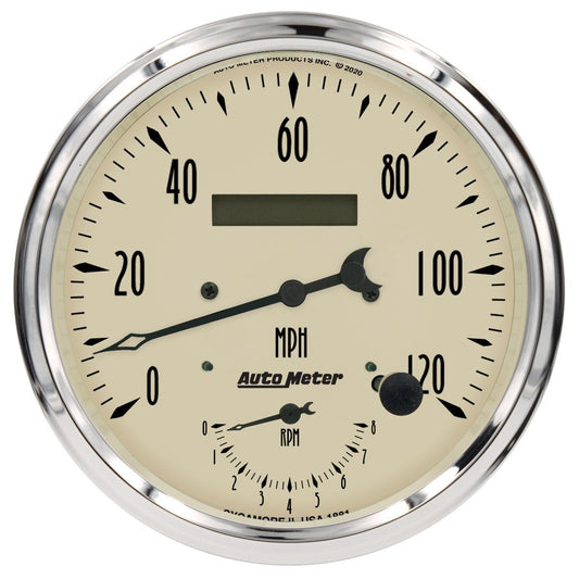 Autometer Antique Beige Tach/Speedo 5in. - 120mph & 8k RPM 1870