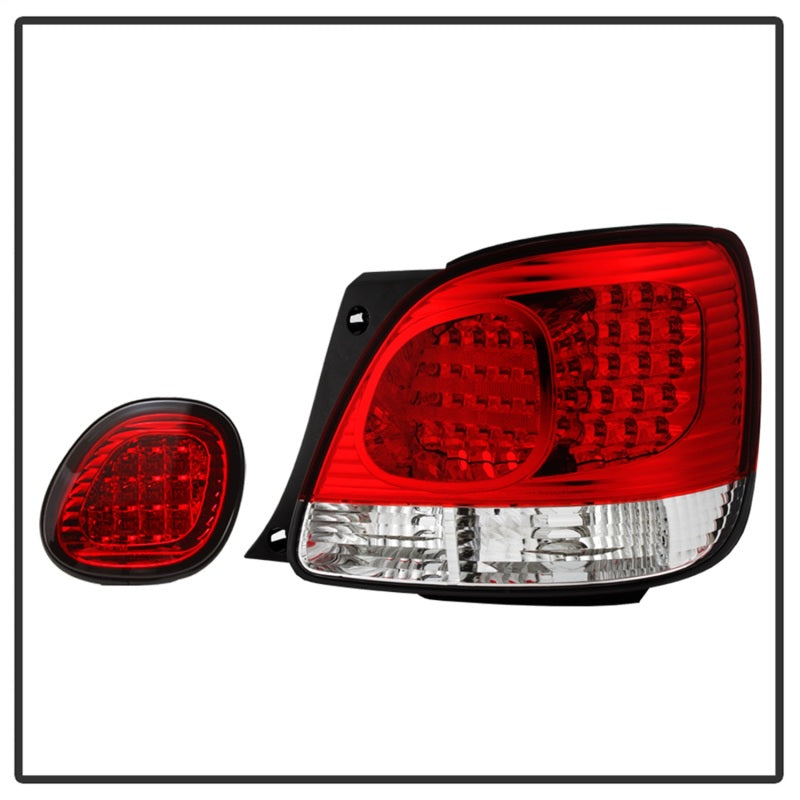 Spyder Lexus GS 300/400 98-05 LED Tail Lights Red Clear ALT-YD-LGS98-LED-RC SPYDER