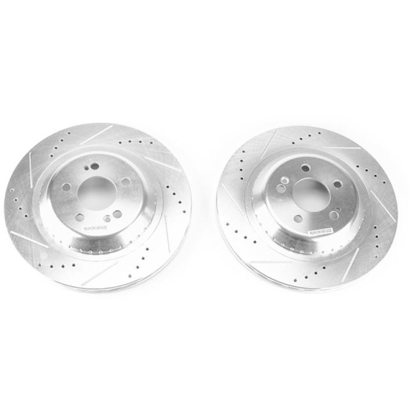 Power Stop 2017 Mercedes-Benz Maybach S550 Rear Evolution Drilled & Slotted Rotors - Pair PowerStop