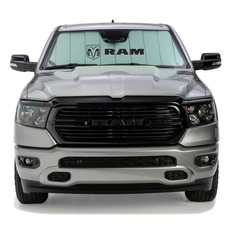 Covercraft 19-24 PU Ram 2500/3500 No Snsr Std RVM UVS100 Custom Sunscreen with Ram Horizontal logo