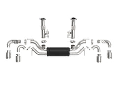 AFE 20-23 C8 Corvette MACH Force-Xp 304 Stainless Steel Cat-Back Exhaust w/ Muffler Polished (w/ NPP) - 49-34124-P