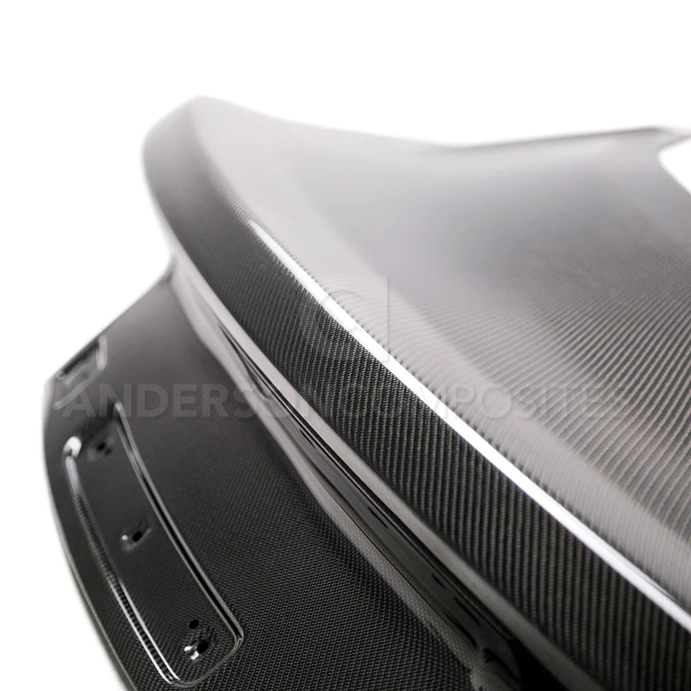 Anderson Composites 2015 - 2023 Mustang Double-sided Carbon Fiber Type-OE Decklid - AC-TL15FDMU-DS