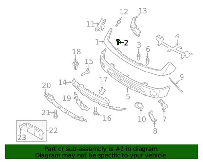 OEM Nissan Bumper Cover Rivet - 01515-0009U