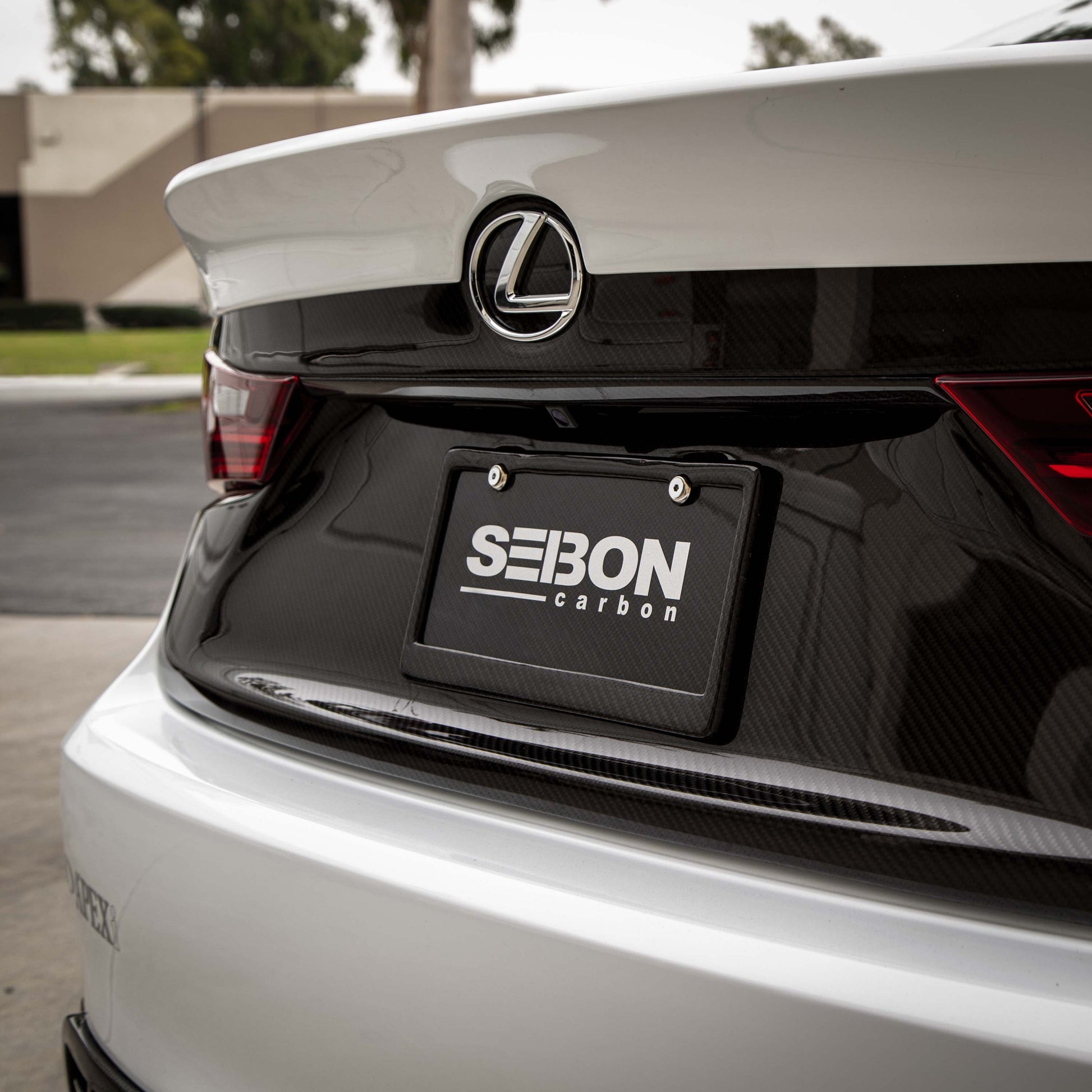 Seibon Carbon fiber license plate frame (2 holes) - CFLPF Seibon