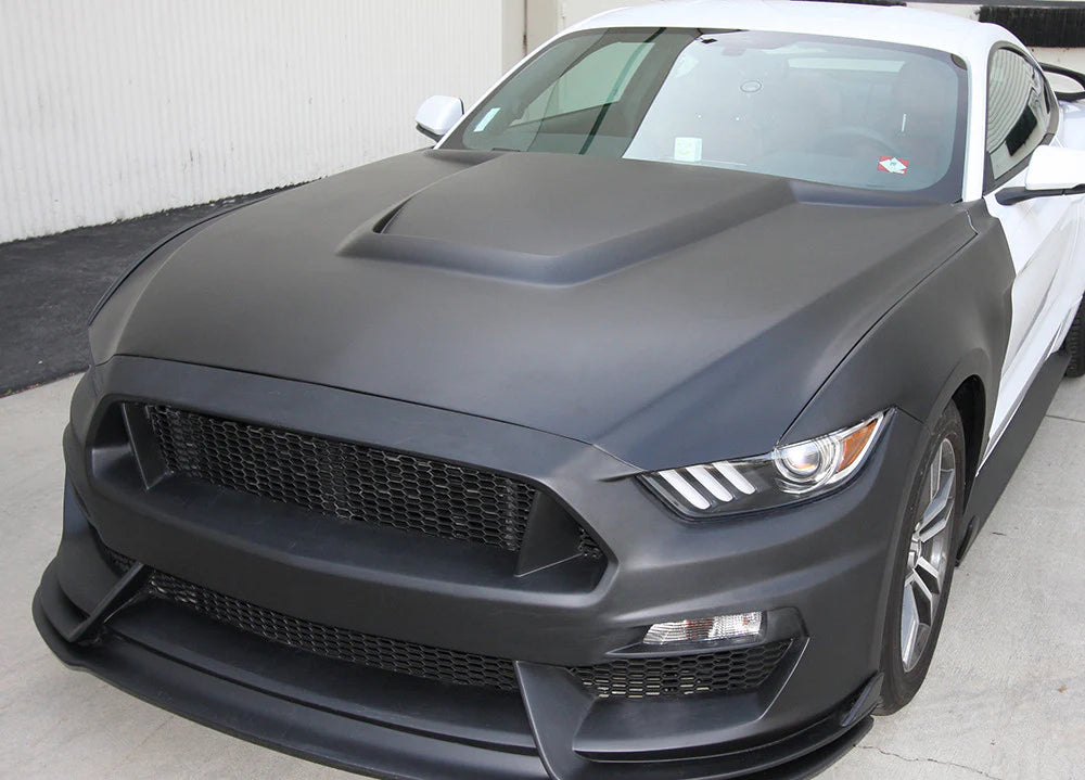 Anderson Composites 15-17 Mustang Fiberglass GT350 Style Hood (Primer) - AC-HD15FDMU-GR-GF