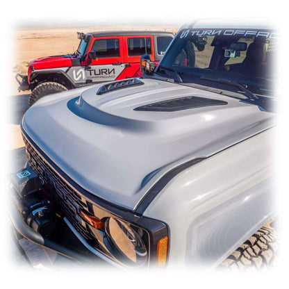 Turn Offroad 21-26 Ford Bronco Heat Extraction Fiberglass Hood