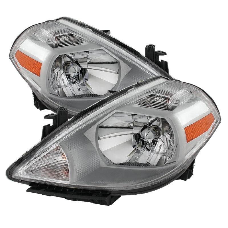 Xtune Nissan Versa 07-12 Crystal Headlights Chrome HD-JH-NV07-AM-C SPYDER