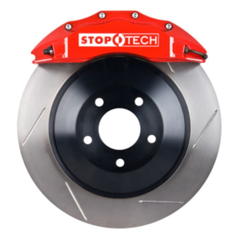 StopTech 09-15 Dodge Challenger Front BBK w/ Red ST-60 Calipers Slotted Rotors Stoptech