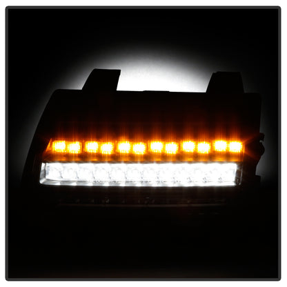 Spyder Jeep Wrangler 2018-2019 ( LED Model Only) LED Front Bumper Lights - Sequential Signal - Black SPYDER