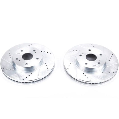 Power Stop 15-18 Subaru Legacy Front Evolution Drilled & Slotted Rotors - Pair PowerStop