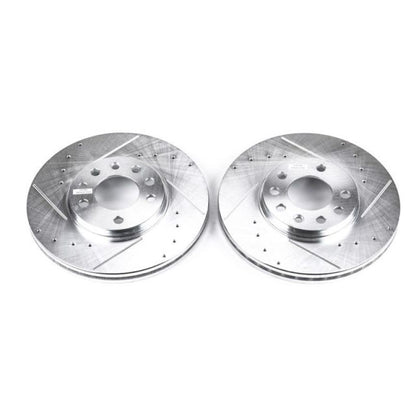 Power Stop 99-03 Saab 9-3 Front Evolution Drilled & Slotted Rotors - Pair PowerStop