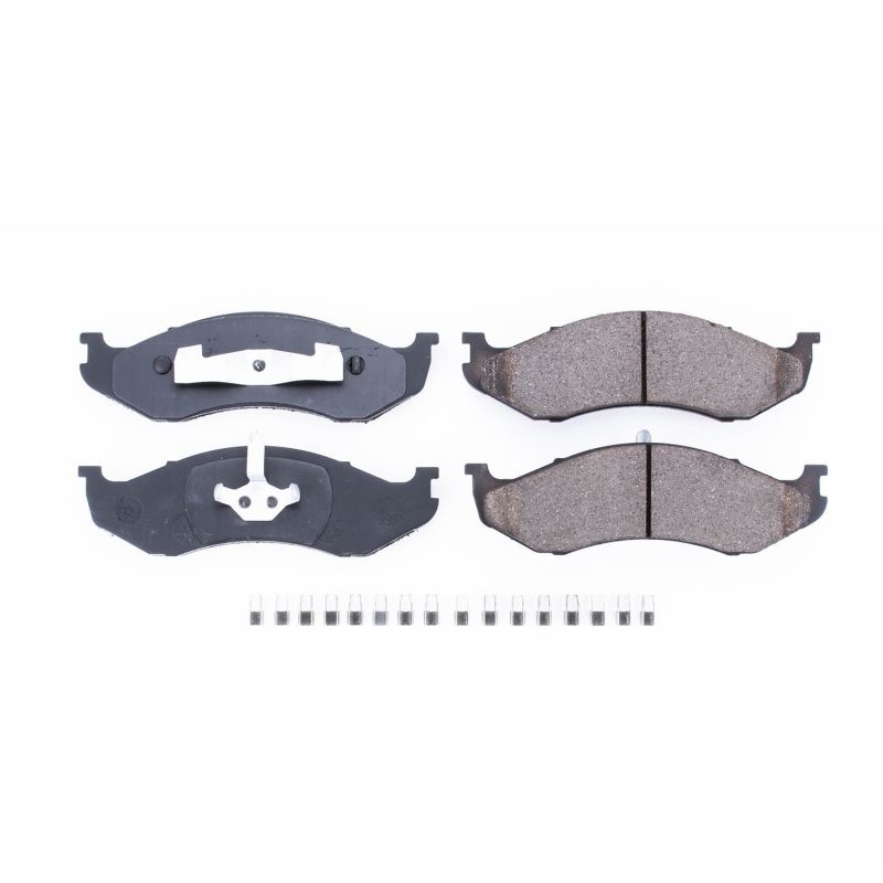 Power Stop 90-01 Jeep Cherokee Front Z17 Evolution Ceramic Brake Pads w/Hardware PowerStop
