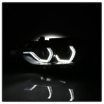 Spyder 12-14 BMW F30 3 Series 4DR Projector Headlights - Black PRO-YD-BMWF3012-AFSHID-BK SPYDER