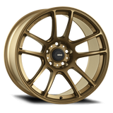 Konig Heliogram 16X8 4X100 ET38 Matte Bronze Knurled Bead Flow Formed