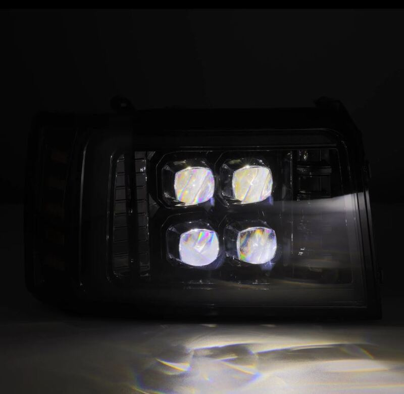 AlphaRex 880269 92-96 Ford F-Series/Bronco NOVA-Series LED Proj Headlight Alpha-Bk w/Actv Light SS & SBDRL