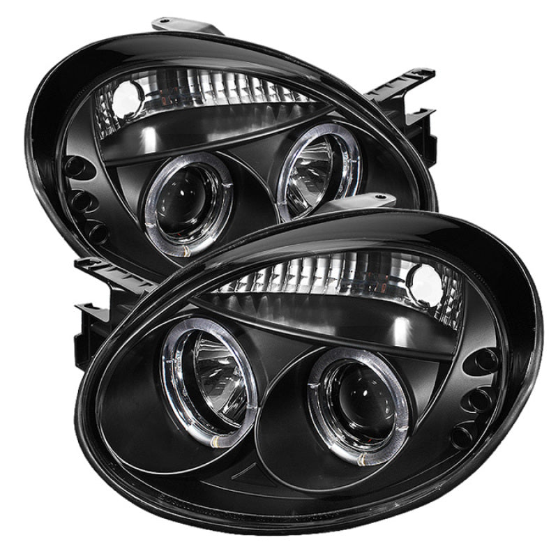 Spyder Dodge Neon 03-05 Projector Headlights LED Halo LED Black High H1 Low H1 PRO-YD-DN03-HL-BK SPYDER