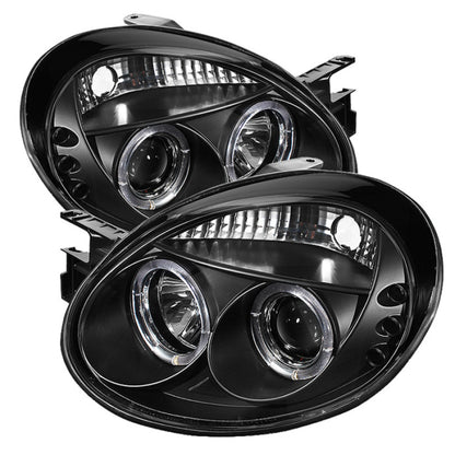 Spyder Dodge Neon 03-05 Projector Headlights LED Halo LED Black High H1 Low H1 PRO-YD-DN03-HL-BK SPYDER
