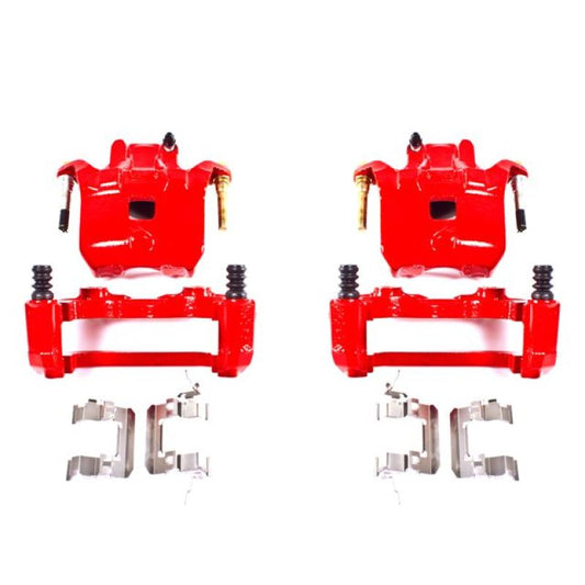 Power Stop 02-04 Infiniti I35 Front Red Calipers w/Brackets - Pair PowerStop