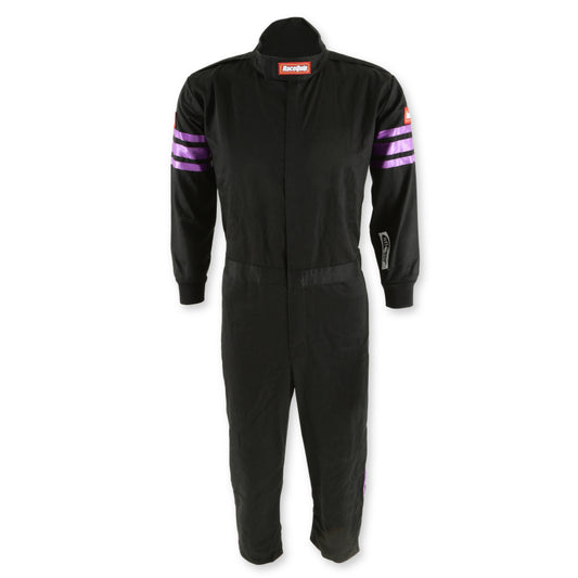 RaceQuip Purple Trim SFI-1 JR. Suit - Kids Large