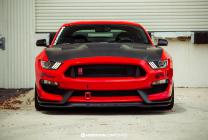 Anderson Composites 2015 - 2020 Shelby GY350 Dry Carbon Fiber Hood - AC-HD15FDMU350-CR-DRY