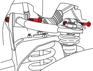 SPC Performance Pathfinder/ Xterra/ Frontier/ Titan Suspension Control Arm Bolt 21035 SPC Performance