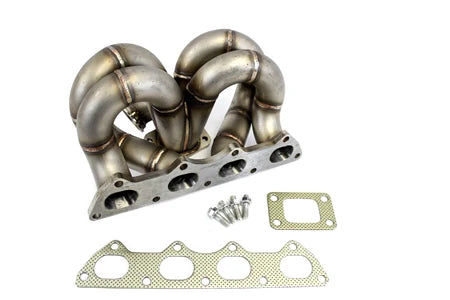 PLM Power Driven T3 Ramhorn Turbo Manifold A/C & P/S Compatible B-Series B16 B18 B20 - PLM-B-TM-AC