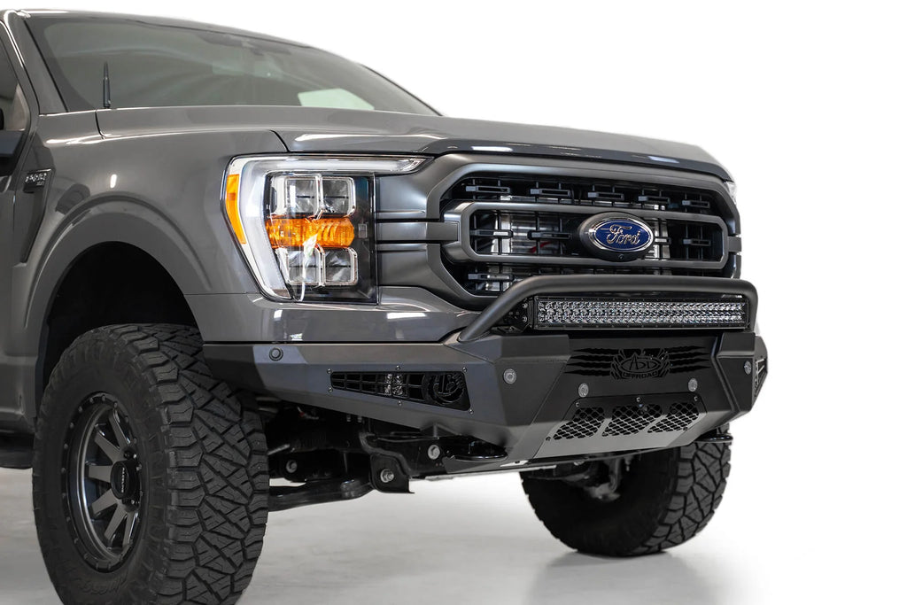 Addictive Desert Designs 2021-2023 Ford F-150 Honeybadger Front Bumper W/ Top Hoop - F197431040103