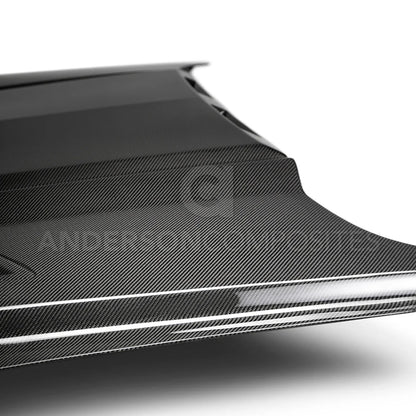 Anderson Composites 18-23 Ford Mustang Ram Air Carbon Fiber Hood AC-HD18FDMU-AB-DS Anderson Composites