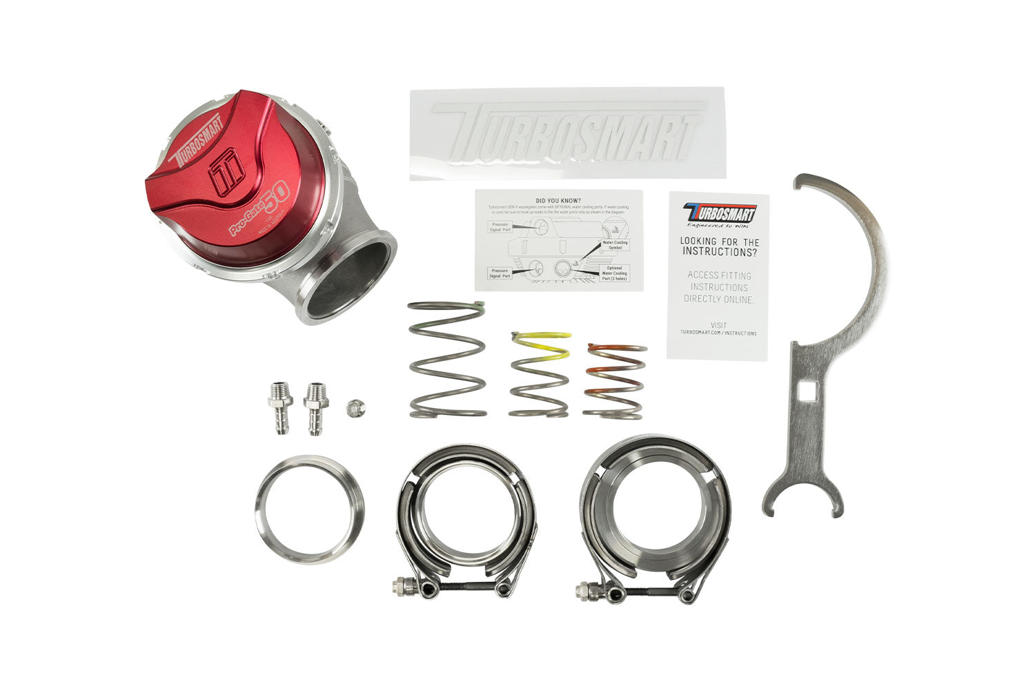 Turbosmart GenV ProGate50 14psi External Wastegate (Red) - TS-0554-1014 Turbosmart