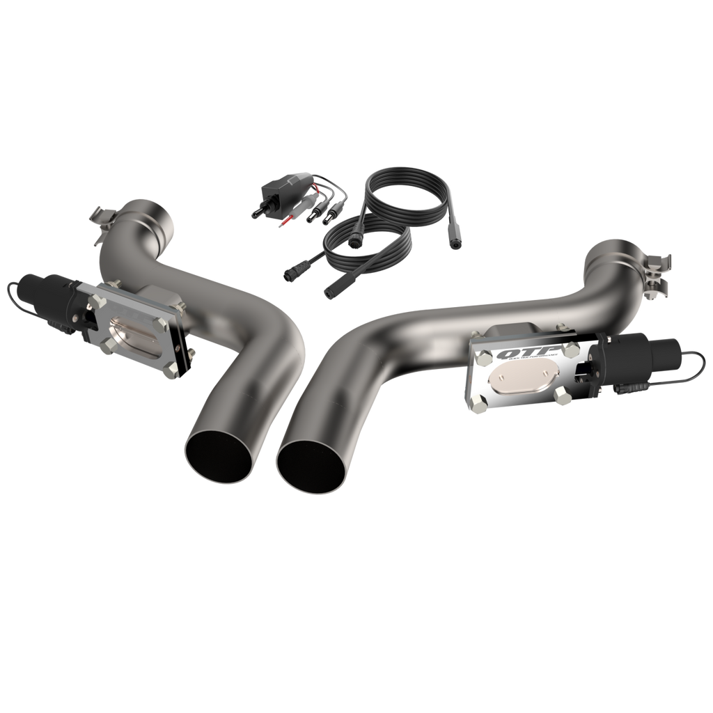 QTP 2015-2024 Dodge Challenger,Charger & Chrysler 300C 6.2,6.4L Aggressor Cutout Pipes - 530115