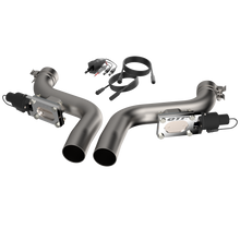 Load image into Gallery viewer, QTP 2015-2024 Dodge Challenger,Charger &amp; Chrysler 300C 6.2,6.4L Aggressor Cutout Pipes - 530115