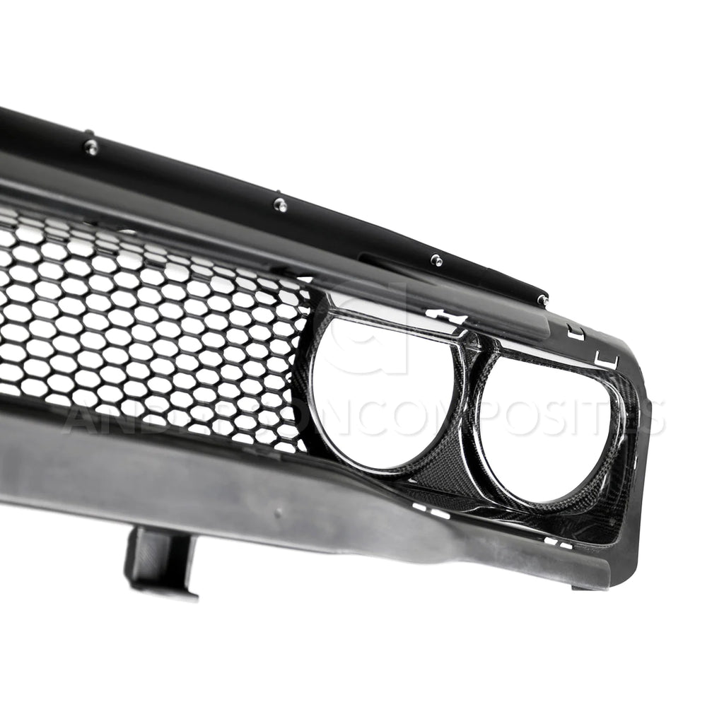 Anderson Composites 2015 - 2024 Dodge Challenger Hellcat/Demon/Redeye Carbon Fiber Front Grille - AC-FG15DGCH