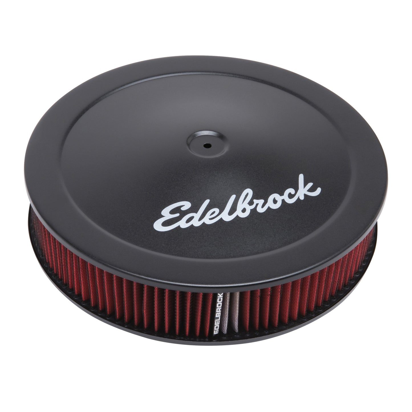 Edelbrock Pro-flo Black 14" Round Air Cleaner With 3" Cotton Element (Deep Flange) - 1225 Edelbrock