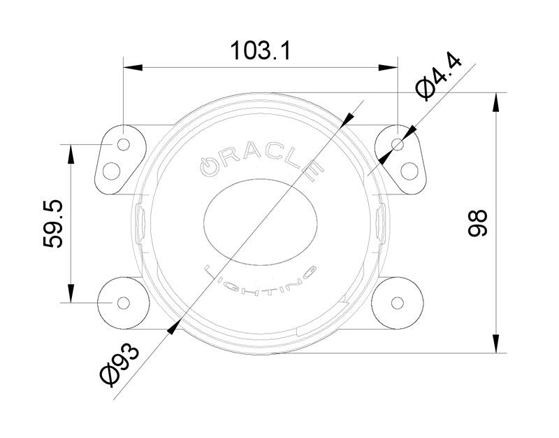 Oracle 100mm 15W Driving Beam LED Emitter - 6000K NO RETURNS ORACLE Lighting