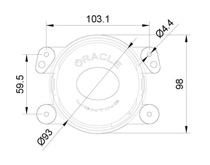 Oracle 100mm 15W Driving Beam LED Emitter - 6000K NO RETURNS ORACLE Lighting