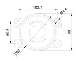 Oracle 100mm 15W Driving Beam LED Emitter - 6000K NO RETURNS