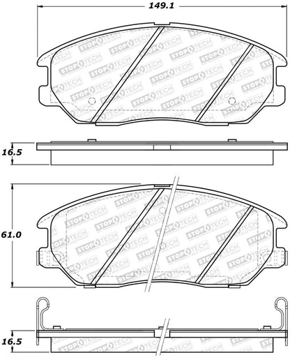 StopTech Premium Ceramic Brake Pads - 308.10130 Stoptech