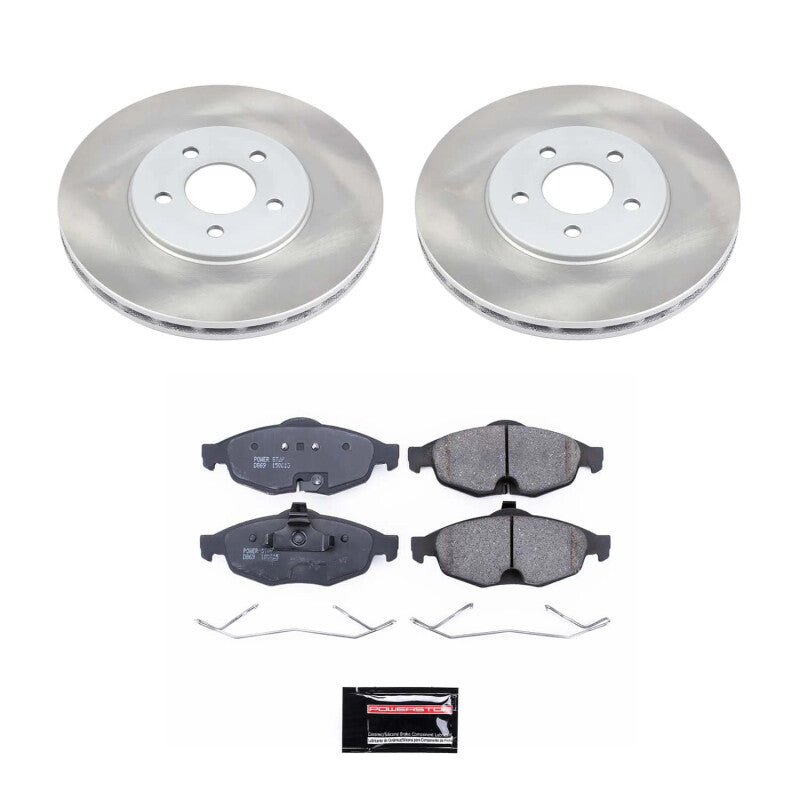 Power Stop 01-06 Dodge Stratus Front Semi-Coated Rotor Kit PowerStop