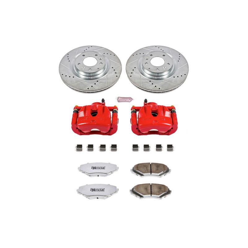 Power Stop 04-11 Mazda RX-8 Front Z26 Street Warrior Brake Kit w/Calipers PowerStop