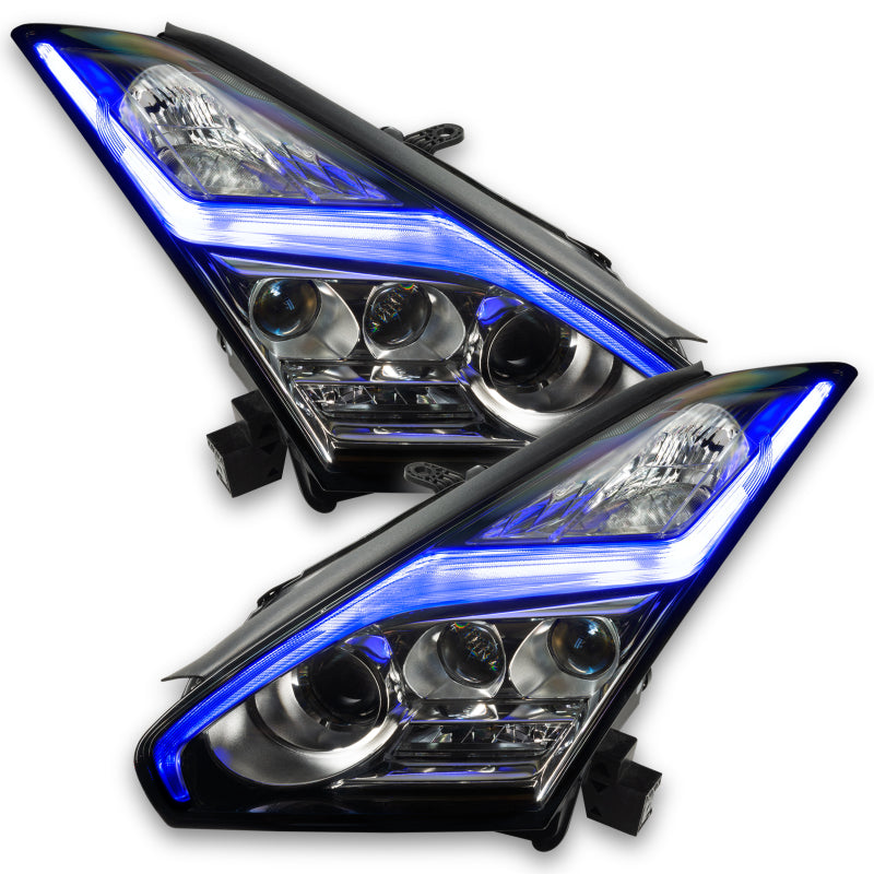 Oracle 15-21 Nissan GT-R RGB+W (Lightning Bolt) Headlight DRL Upgrade Kit - ColorSHIFT 2