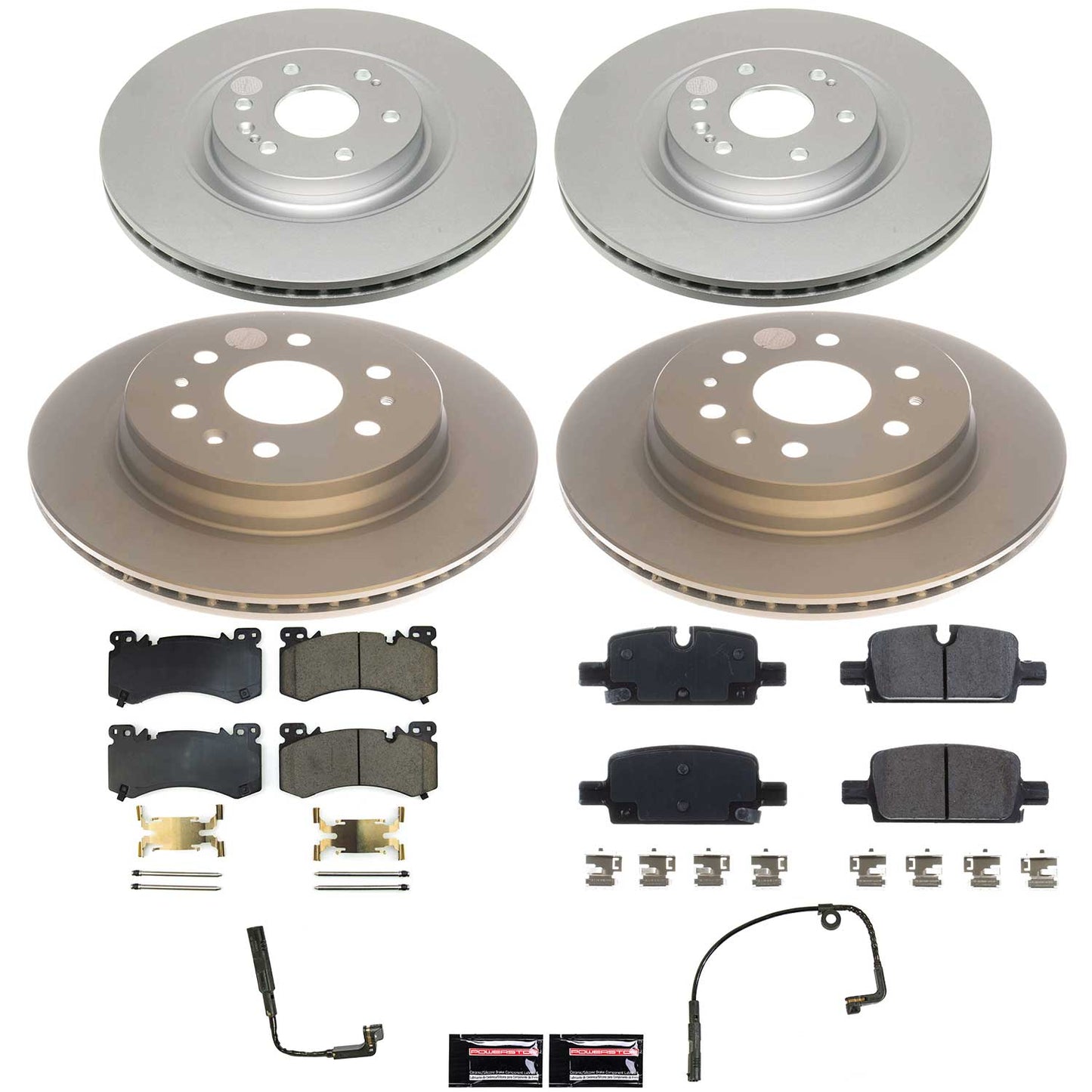 Power Stop 21-24 Chevrolet Tahoe Front and Rear Z17 Coated Brake Kit