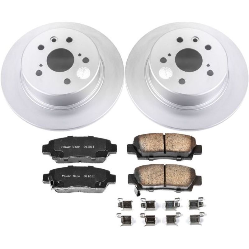 Power Stop 95-99 Toyota Avalon Rear Z17 Evolution Geomet Coated Brake Kit PowerStop