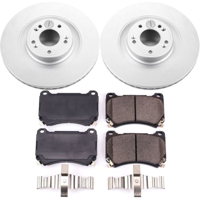 Power Stop 2011 Hyundai Equus Front Z17 Evolution Geomet Coated Brake Kit