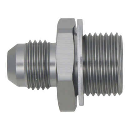 DeatschWerks 6AN Male Flare to M18 X 1.5 Male Metric Adapter (Incl Crush Washer) - Titanium