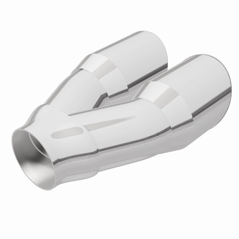 MagnaFlow Double Wall 3in Dual Round Polished Tip 2.25in Inlet Magnaflow