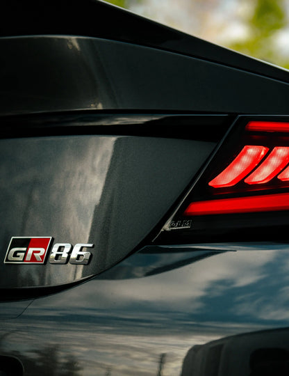 OLM Raiden LED Taillights Clear Red for 2022-2026 Subaru BRZ, Toyota GR86 - OLME.49016.1-CR