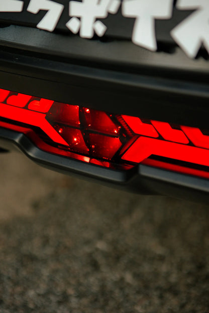 OLM V2 F1 Rear Fog Light (Smoke Lens, Black Base, Red Bar) - 2022 BRZ / GR86